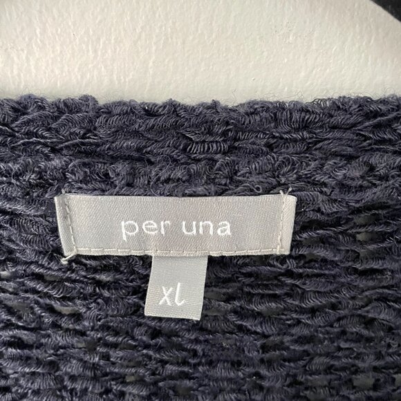Per Una Navy Wool-Blend Cardigan with Snap Closure - Picture 2 of 9